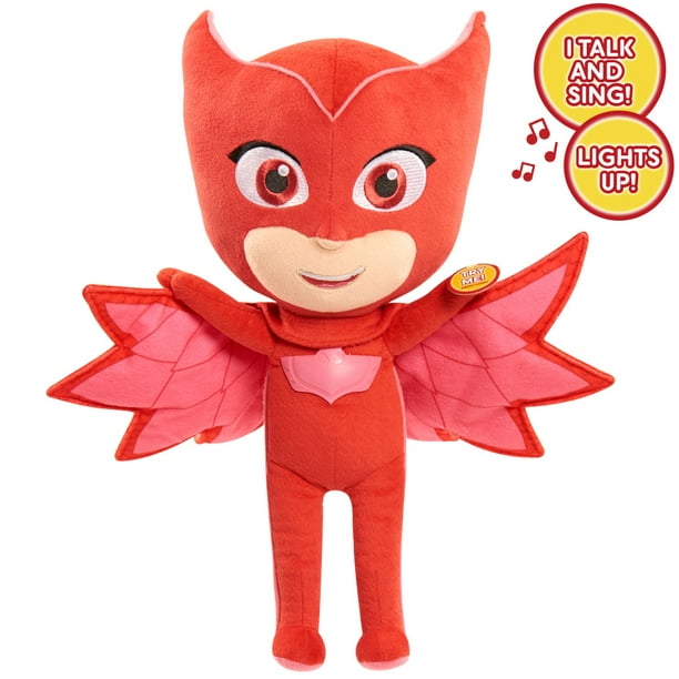 Stuffed Toy Sing and Talk Just Play PJ Masks Owlette Plush 14 Inch for sale online